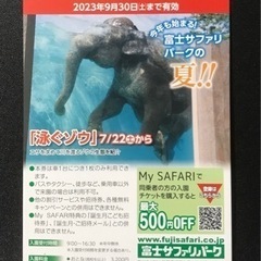 残数変更と注意事項追記　サファリパーク1名招待券
