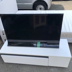 福岡市内配送無料テレビ台とテレビセットでシャープ 40V型 液晶 テレビ AQU OS LC-40J10-B フルハイビジョン HDD (外 付)