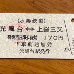 【使用済み】小湊鉄道　硬券 ②