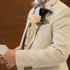 ※値下げ中※結婚式/ワタベウェディング/ネクタイ&チーフの画像