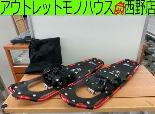 NorthEagle/ノースイーグル アルミロングスノーシュー NE-1011 全長68cm 赤 袋付き かんじき アルミフレーム 冬登山 札幌 西野店