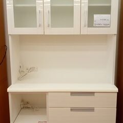 ★ジモティ割あり★ NITORI レンジボード ホワイト H200×D42×W100 クリーニング済み YJ507