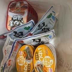 非常食 鰯缶詰、さんま蒲焼、白がゆセット