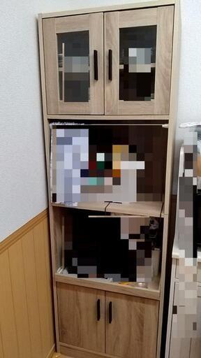 【決まりました】ナフコ　キッチン　食器棚　レンジ棚＋コロ付き収納