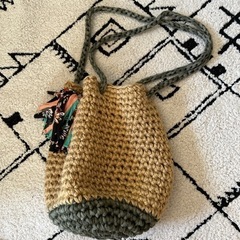 ハンドメイド　麻ヒモバッグ