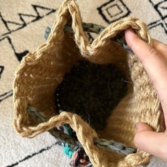 ハンドメイド　麻ヒモバッグの画像