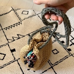 ハンドメイド　麻ヒモバッグの画像
