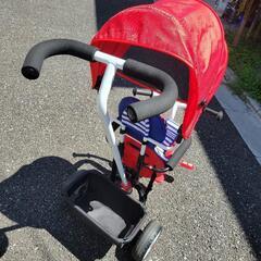 三輪車　日除け付き　の画像