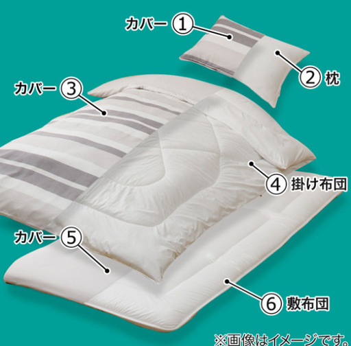 ニトリのマットレスと寝具6点セット(セミダブル)×2