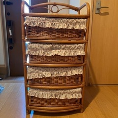 ラタン　収納家具