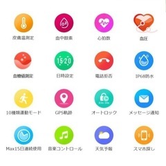 新品⭐️ スマートウォッチ 着信通知 防水 大画面 血糖値 心拍数 健康管理 ブラックの画像