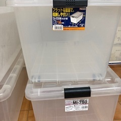 クリアケース　深型収納ケース　キャスター付き　4個の画像