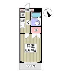 💙💙初期費用8万円！フリーレント1ヶ月付き😍敷礼０！《1K》行田...