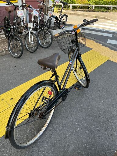 【リサイクルショップどりーむ鹿大前店】No.1014　自転車　ママチャリ　黒色　ベル付き　カゴ付き　