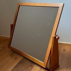 ■角度調整できる大型ミラー■46cm×54cm■木枠■大型鏡■美品■の画像