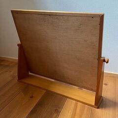 ■角度調整できる大型ミラー■46cm×54cm■木枠■大型鏡■美品■の画像