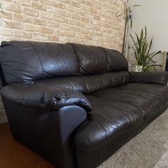 3人がけソファー 本皮 定価15万 引き取りできる方限定