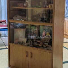 ガラス棚　食器　キッチン　収納棚　小物　食器棚　