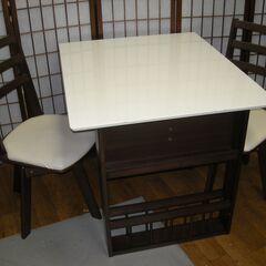 R323 NITORI  ニトリ バタフライ式ダイニング3点セット Used・美品