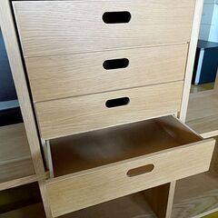 無印良品 MUJI スタッキングシェルフ 5段 × 2列 オーク材 スタッキングシェルフセット・5段×2列・オーク材 | 無印良品