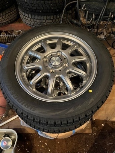 新品！軽自動車用　155/65R14 新品4穴ホイール&新品スタッドレス4本セット