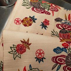 【芹澤けい介】【萌木会】琉球びんがた　紅型染　帯　伝統工芸　沖縄　テーブルランナー・テーブルセンター・タペストリーにの画像