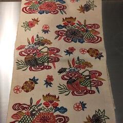 【芹澤けい介】【萌木会】琉球びんがた　紅型染　帯　伝統工芸　沖縄　テーブルランナー・テーブルセンター・タペストリーにの画像