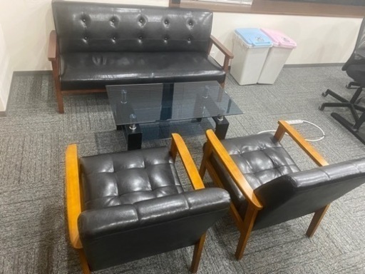 応接セット(椅子3,テーブル1)