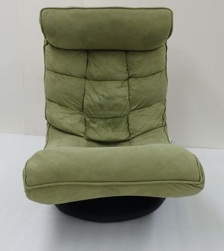 山善　ヤマゼン　回転座椅子　グリーン　中古