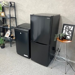 ☑︎ご成約済み🤝 男前ブラックペア🎱 一人暮らし家電セット✨ 2020年製⚫️の画像