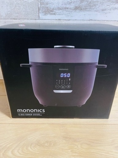 【中古品】炊飯器 MONONICS MN-RC12-BK  4合炊き マイコン式
