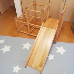 RiZKiZ 木製ジャングルジム 滑り台つき