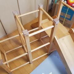 RiZKiZ 木製ジャングルジム 滑り台つきの画像