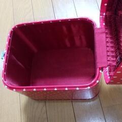 コスメケースミニ 赤水玉の画像