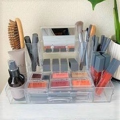 ¥800→¥500に値下げしました✨スリーコインズ クリアコスメ収納の画像