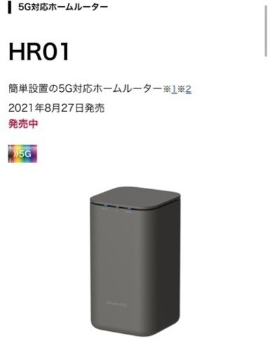 本日限定価格5000円‼️NTTドコモSHARP home 5G HR01 ダークグレー