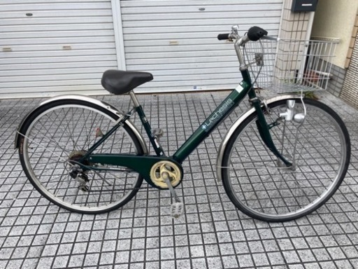 【27インチ自転車】6段変速付　前後タイヤ、チェーン、カゴ、グリップ新品❗️若林自転車　膳所店　SALE中❗️