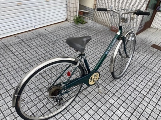 【27インチ自転車】6段変速付　前後タイヤ、チェーン、カゴ、グリップ新品❗️若林自転車　膳所店　SALE中❗️