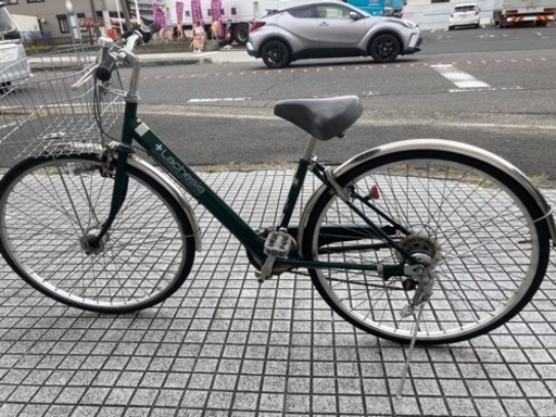【27インチ自転車】6段変速付　前後タイヤ、チェーン、カゴ、グリップ新品❗️若林自転車　膳所店　SALE中❗️