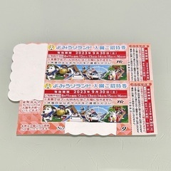 よみうりランド 入園ご招待券  チケット 9/30まで 2枚
