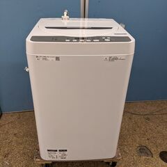 SHARP 全自動電気洗濯機 6.0kg ES-GE6D 2019年製 穴なし槽で節水・黒カビブロック!!槽の樹脂まるごと抗菌加工