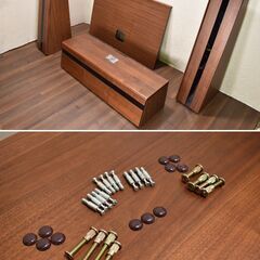 【4/25受渡完了】≪yt794ジ≫ サンキコーポレーション テレビボード 幅230cm TV部幅160㎝ クレール/スラント/斜め/リビング/シアター 50706-03の画像