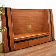 【4/25受渡完了】≪yt794ジ≫ サンキコーポレーション テレビボード 幅230cm TV部幅160㎝ クレール/スラント/斜め/リビング/シアター 50706-03の画像