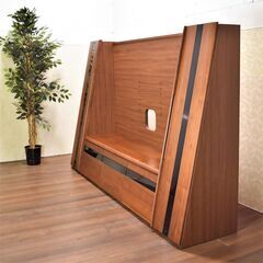 【4/25受渡完了】≪yt794ジ≫ サンキコーポレーション テレビボード 幅230cm TV部幅160㎝ クレール/スラント/斜め/リビング/シアター 50706-03の画像