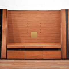 【4/25受渡完了】≪yt794ジ≫ サンキコーポレーション テレビボード 幅230cm TV部幅160㎝ クレール/スラント/斜め/リビング/シアター 50706-03の画像