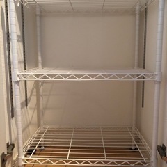 スチールラック 白 約54×35.5×80.5cmの画像
