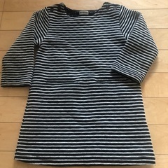 キッズ　しまむら　人気　可愛い　ボーダー　冬服　ワンピース　10...