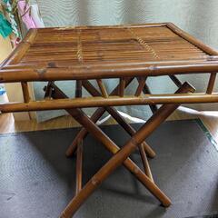 お話中　バンブー　折りたたみテーブルの画像