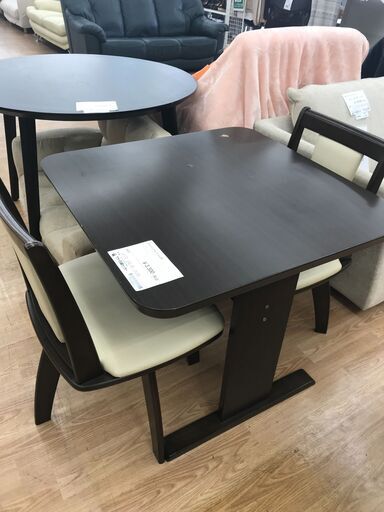 ★ジモティ割あり★  ダイニングセット ダークブラウン H70×W80×D80 クリーニング済み KJ2706