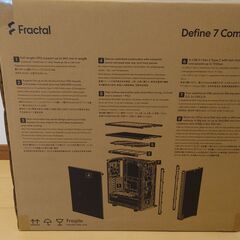 【未開封新品】 ミドルタワー型PCケース Fractal Design（フラクタルデザイン）Define 7 Compact Black Solidの画像